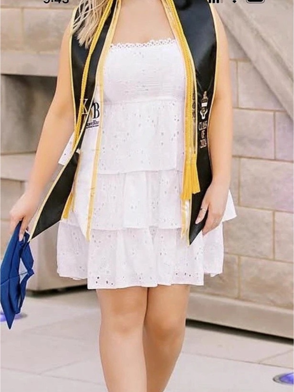 Altar'd State White Lace Tiered Mini Dress